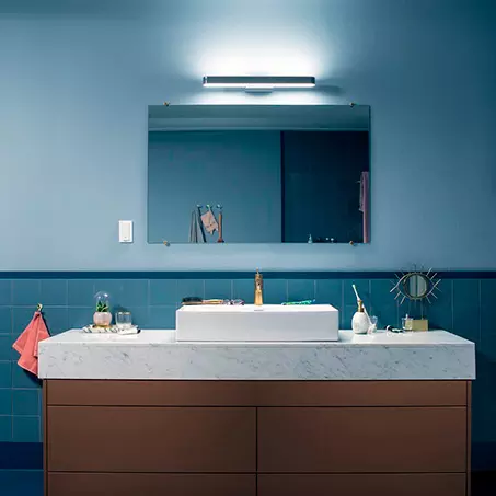 Lampe de salle de bain pour une lumière flatteuse