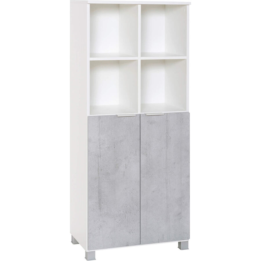 Badezimmerschrank Aqua Holzwerkstoff Weiss B 60 T 35 H 146 cm