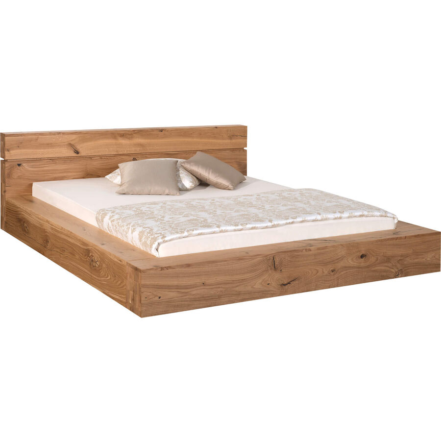 Bett Holz Werk Holz B 177 T 230 H 74 cm| LIVIQUE