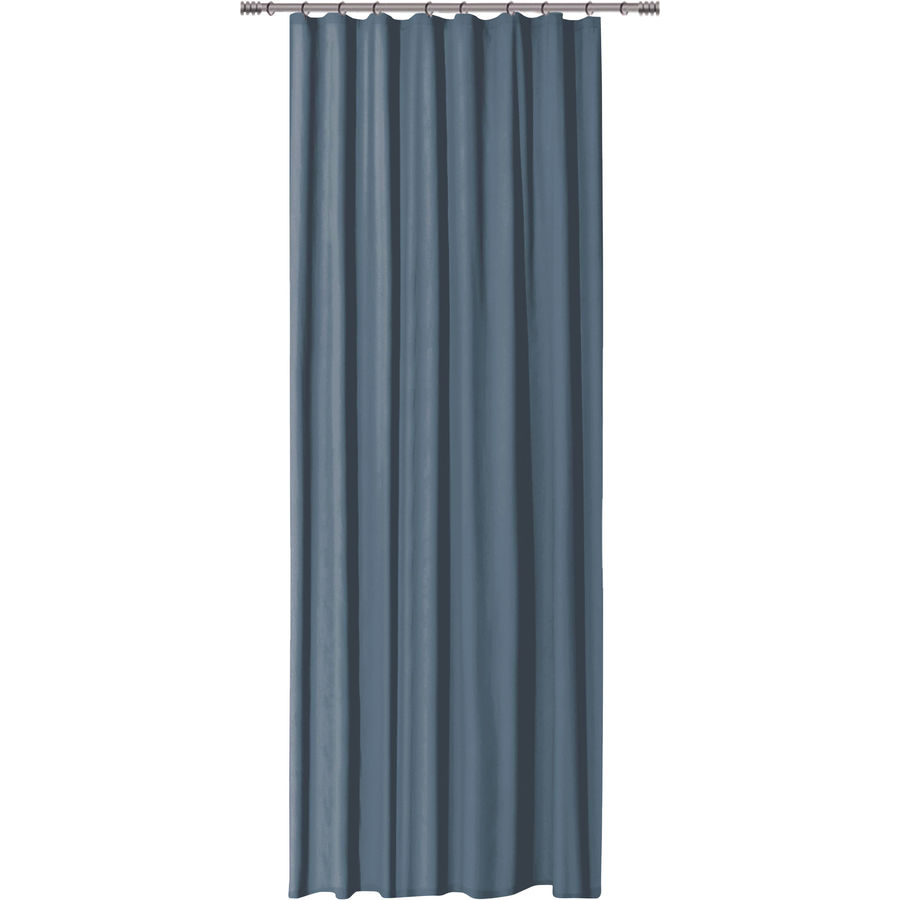 Vorhang Sheila Baumwolle Blau B 135 H 260 cm lichtdurchlässig / blickdicht