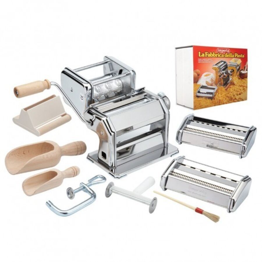 Machine à Pâtes Imperia Ruvida - Laminoir Italien Inox Pour Pâte Rugueuse Maison | Fettuccine & Lasagnette