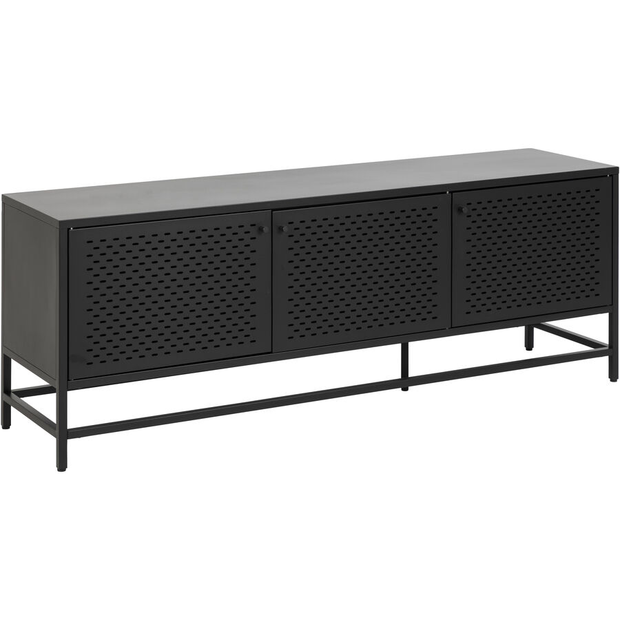 Sideboard Newcastle Metall Schwarz B 160 T 40 H 60 cm LIVIQUE