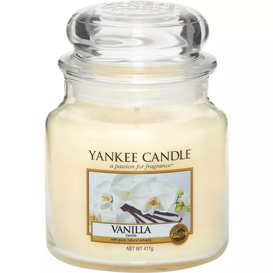 Candela profumata Yankee Candle Vetro/paraffina Bianco L 10 A 13 cm Vanilla