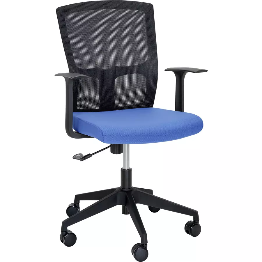 Bürostuhl Loen Stoff/Netzstoff 99 T 61 cm cm Sitzhöhe: 62 B Blau 40-50 H