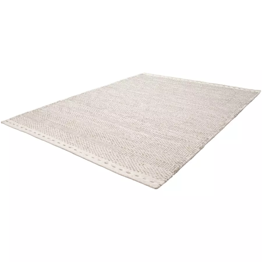 Teppich Jaipur Wolle Beige beidseitig Wolle verwendbar, 200 T B cm 100% 290 Handgewoben