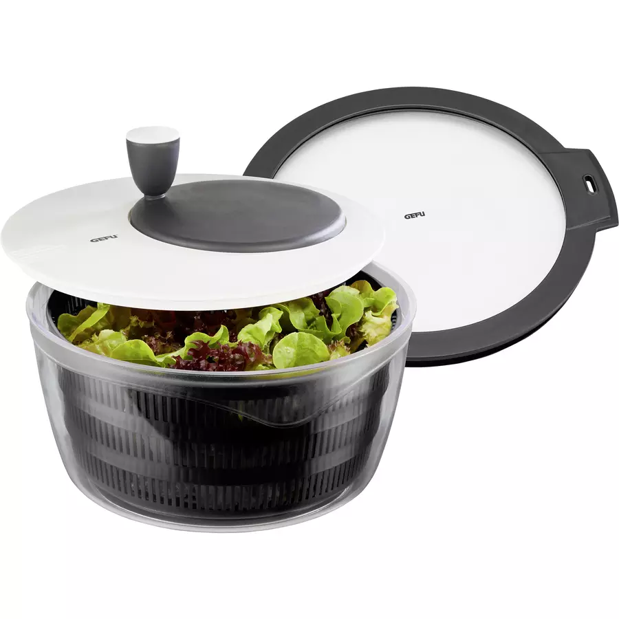 Centrifuga per insalata Rotare Sintetico Nero L 25 A 17 cm Lavabile in  lavastoviglie, semplice azionamento a manovella, beccuccio integrato nel  coperchio