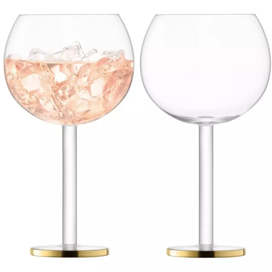 Set di bicchieri da cocktail Luca Vetro Oro L 11 P 11 A 20 cm