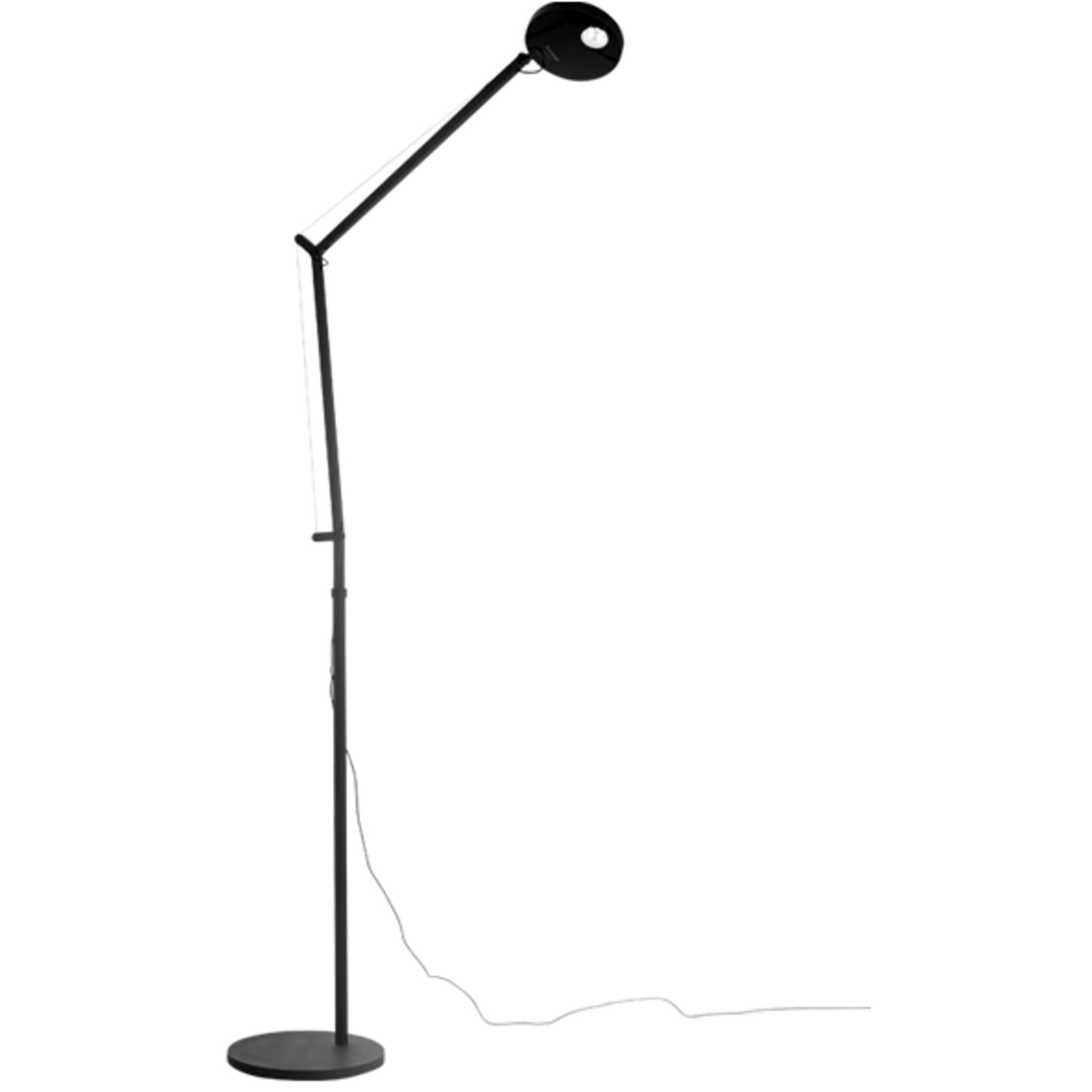 Artemide Designer-Leselampe Demetra alluminium/grau Metall 80 lm H 100 cm - LED - Lichtfarbe: Warmweiss - LED Energiesparlampen