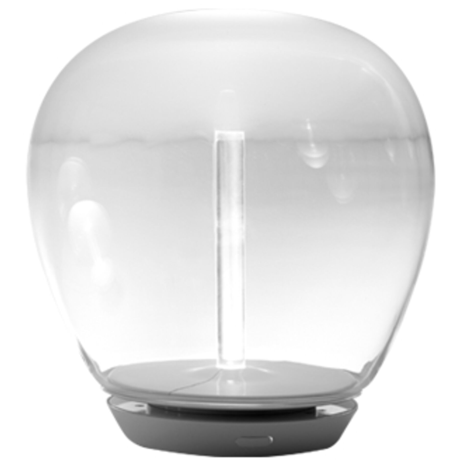 Designer-Tischlampe Artemide Empatia grau dimmbar D 16 cm H 19 cm - LED - Lichtfarbe: Warmweiss - Material: Metall/ Muranoglas- LED Energiesparlampe