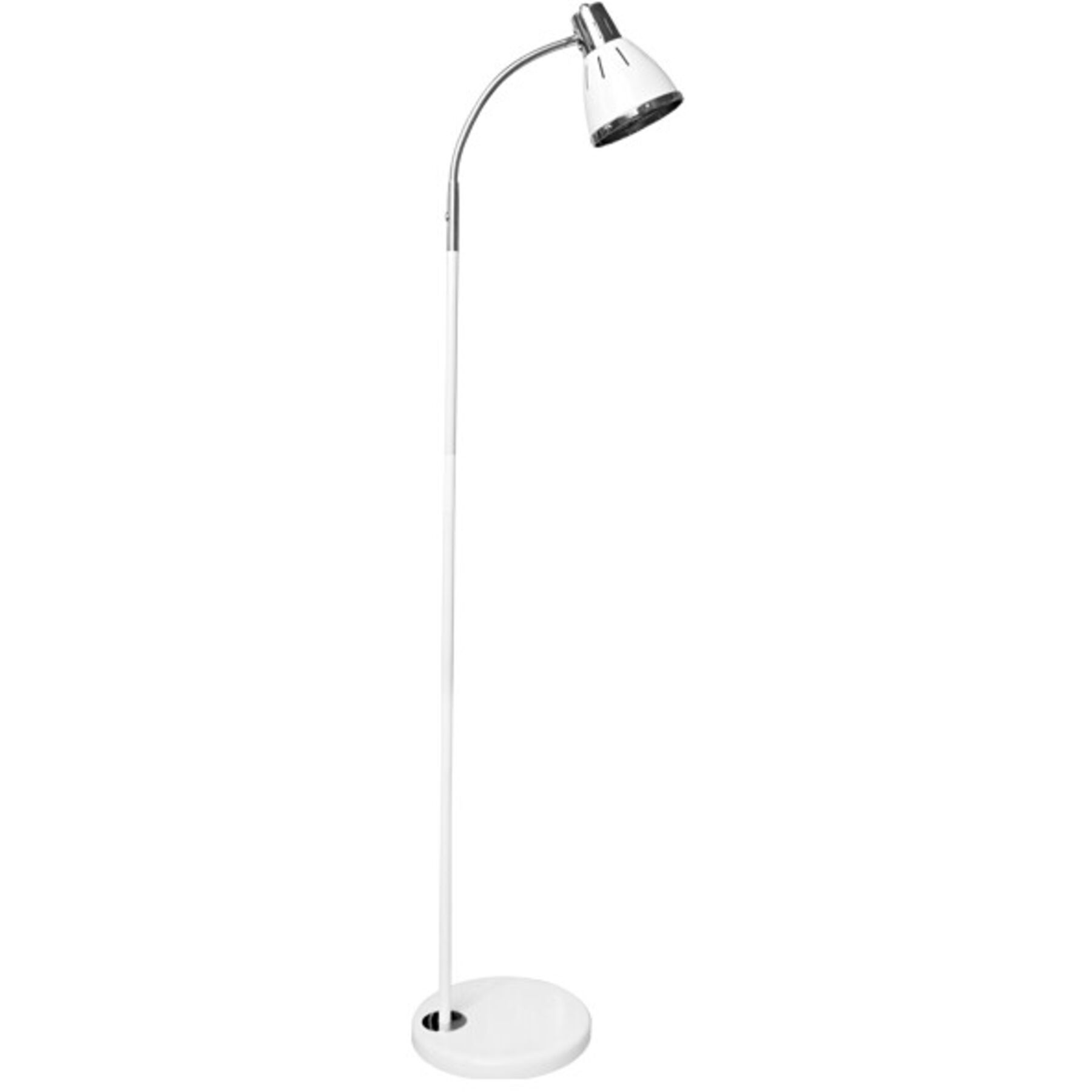 Leselampe Filix Weiss Metall/Chrom H 157 cm