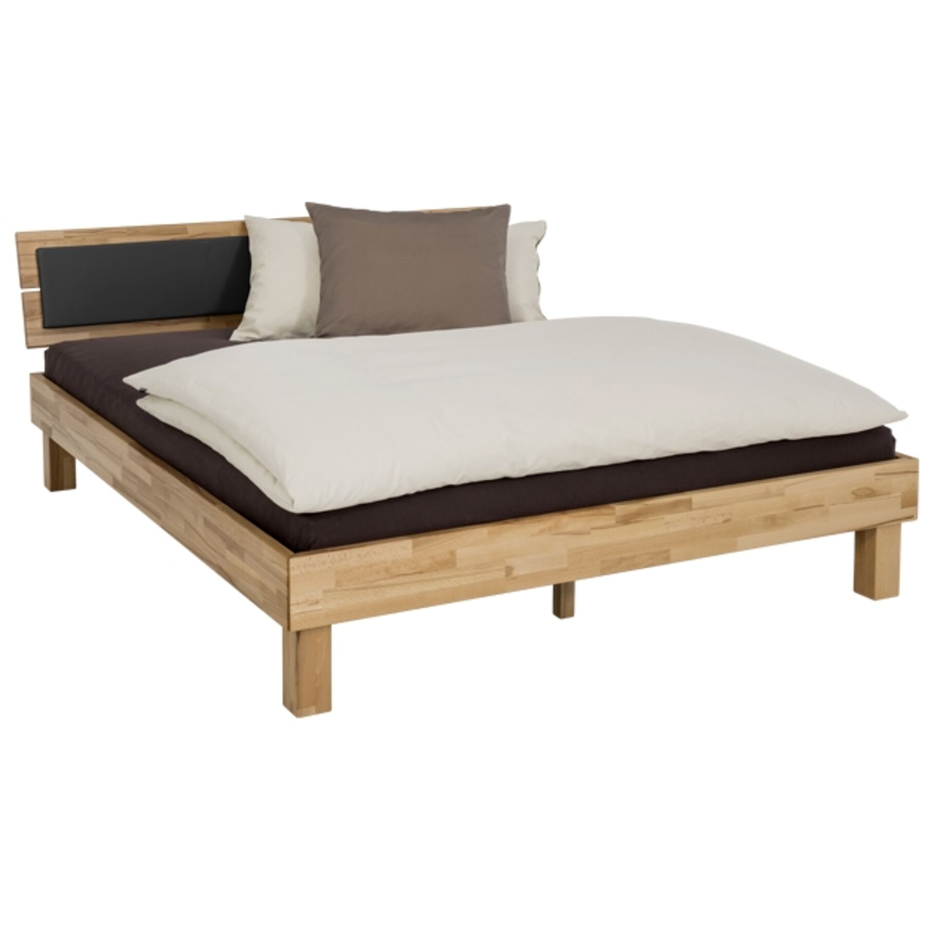 Hasena Bett Wood-Line Kernbuche Nature Massivholz 90 x 200 cm - Bett