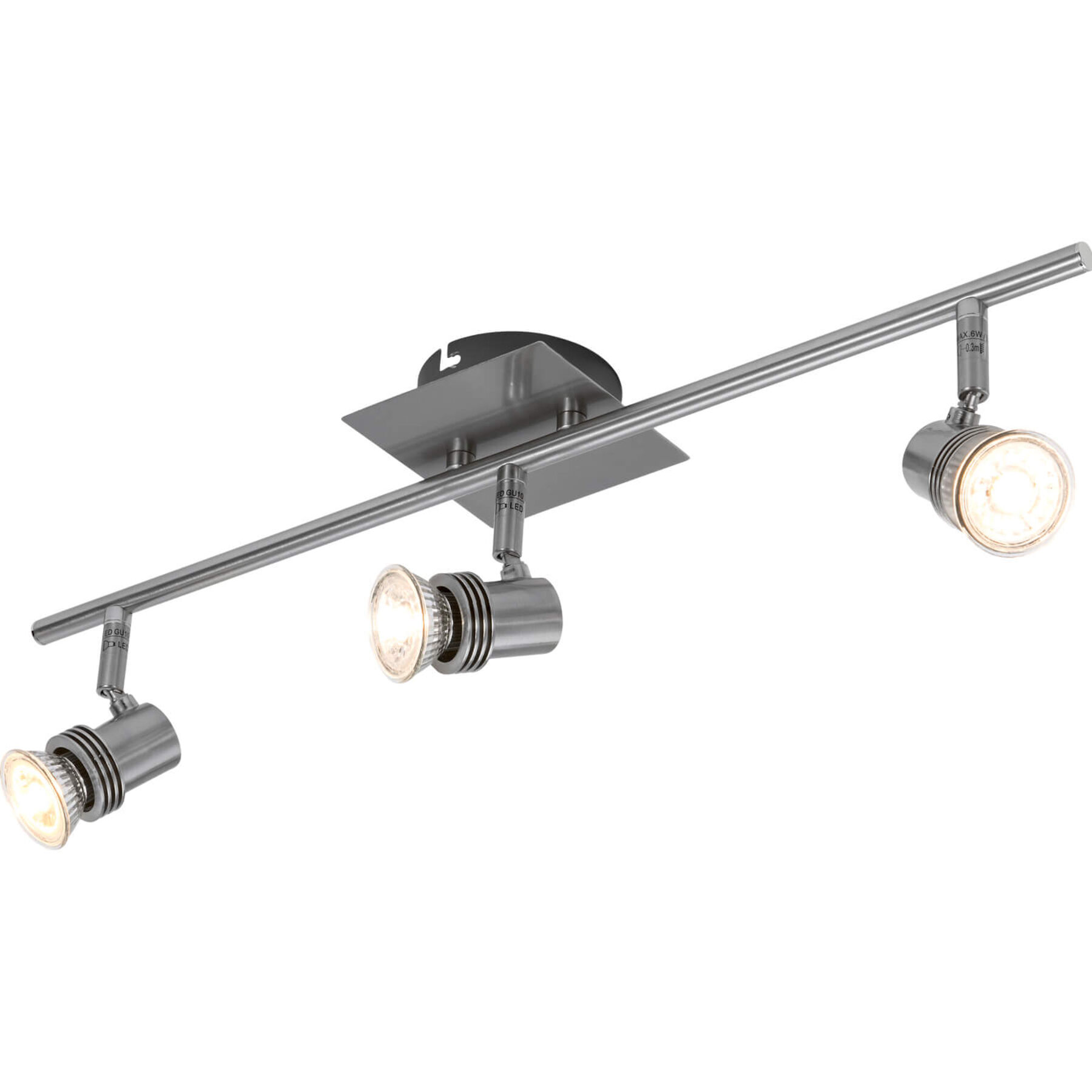 Spot Calisto Nickel Metall 480 lm B 56.5 cm - LED - Lichtfarbe: Warmweiss - LED Energiesparlampen