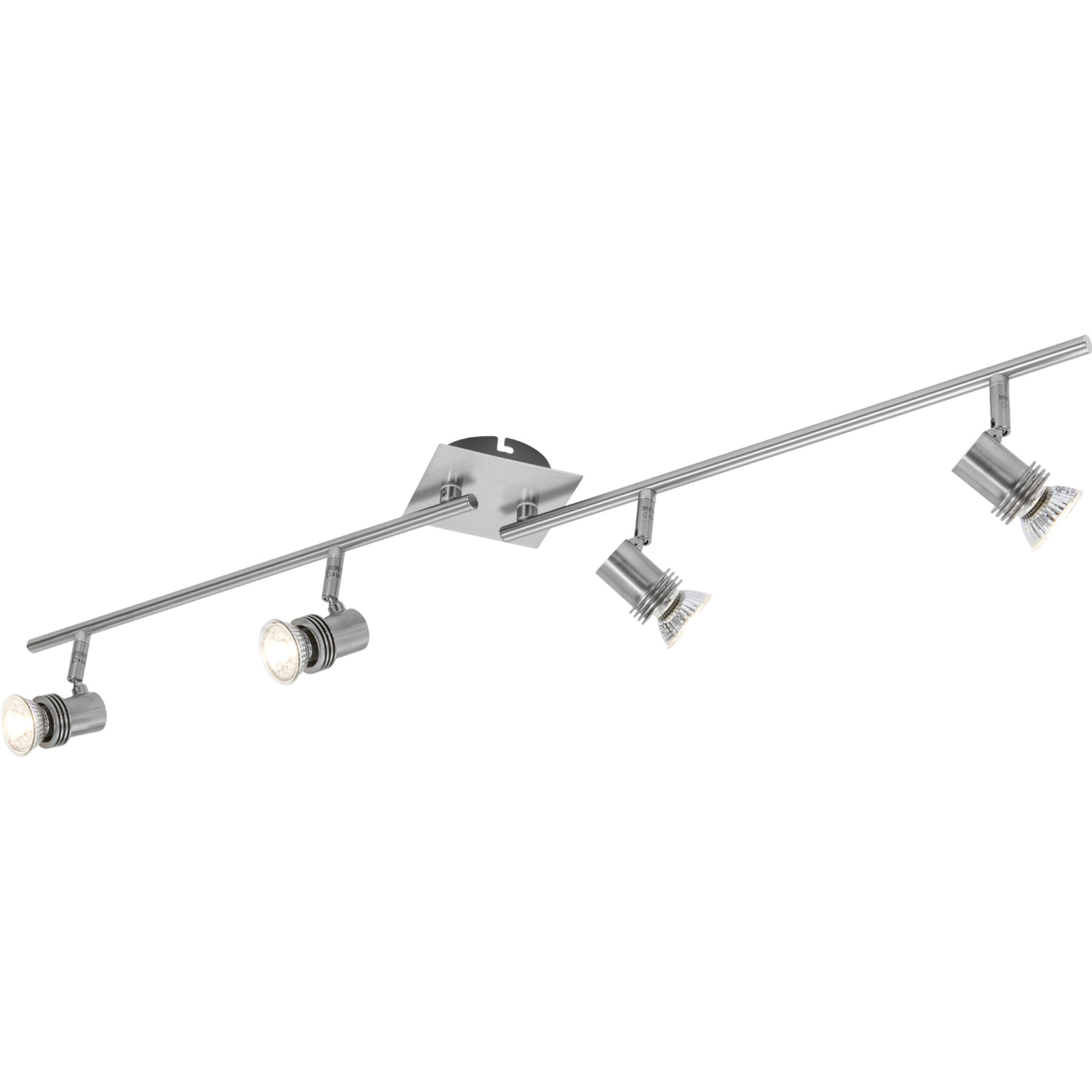 Spot Calisto Nickel Metall 480 lm B 87 cm - LED - Lichtfarbe: Warmweiss - LED Energiesparlampen