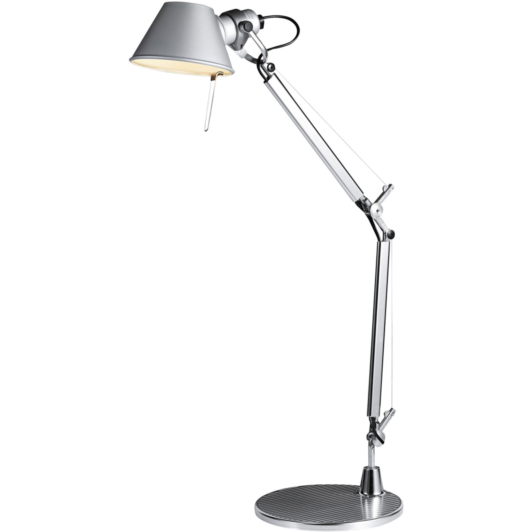 Designer-Tischlampe Artemide Tolomeo Micro E14 aluminium H 37 cm