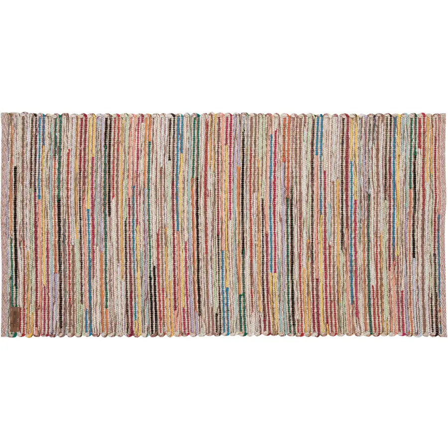 Teppich Krimml bunt Nadelstreifen Baumwolle 60 x 120 cm