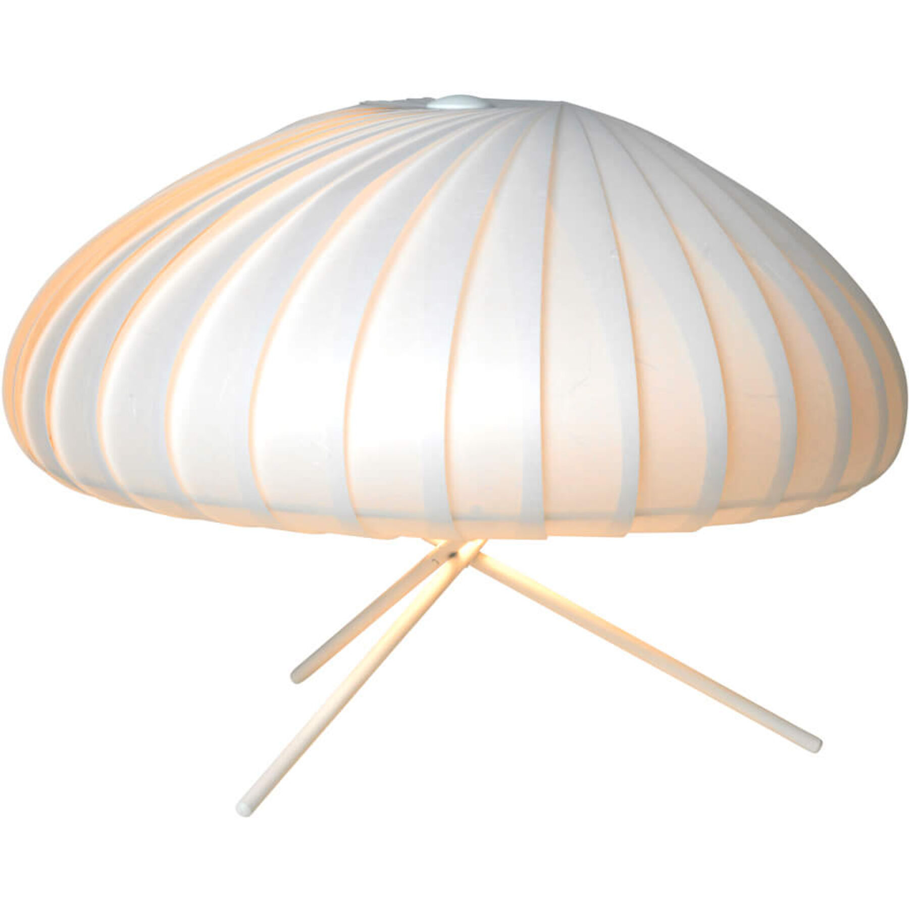 Tom Rossau Tischlampe Cimone weiss Papier H 30 cm 806 lm - LED - Lichtfarbe: Extra warmweiss- LED Energiesparlampe