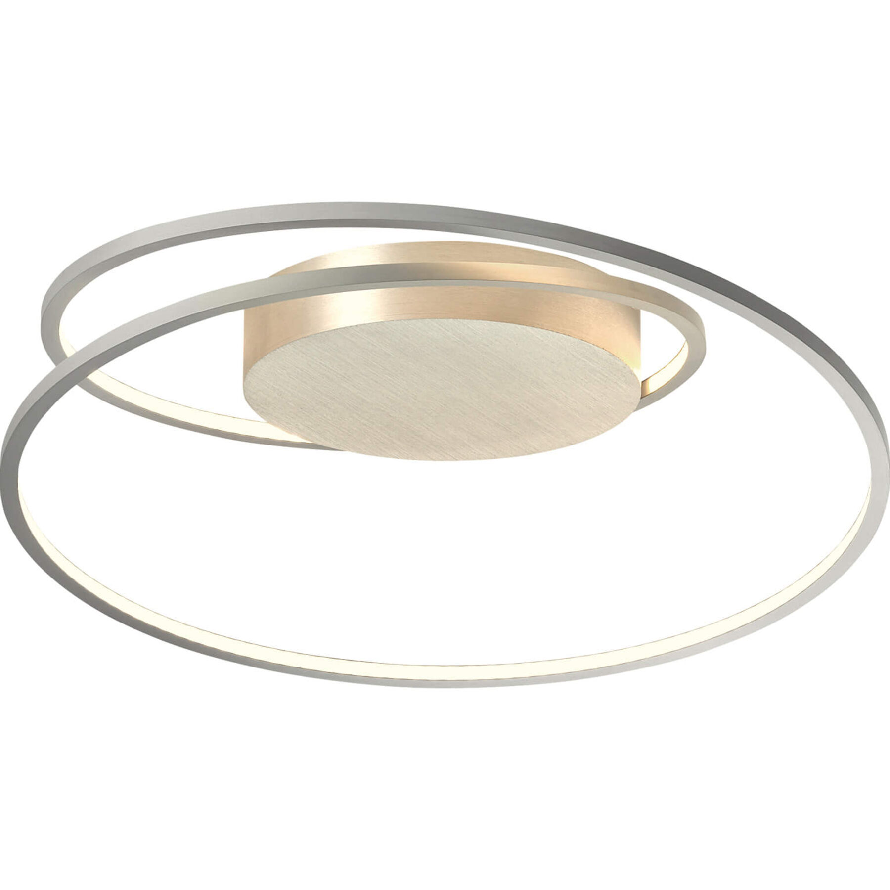 Bopp Deckenlampe At Aluminium geschliffen Aluminium 3050 lm B 45 cm - LED - Lichtfarbe: Extra warmweiss- LED Energiesparlampe