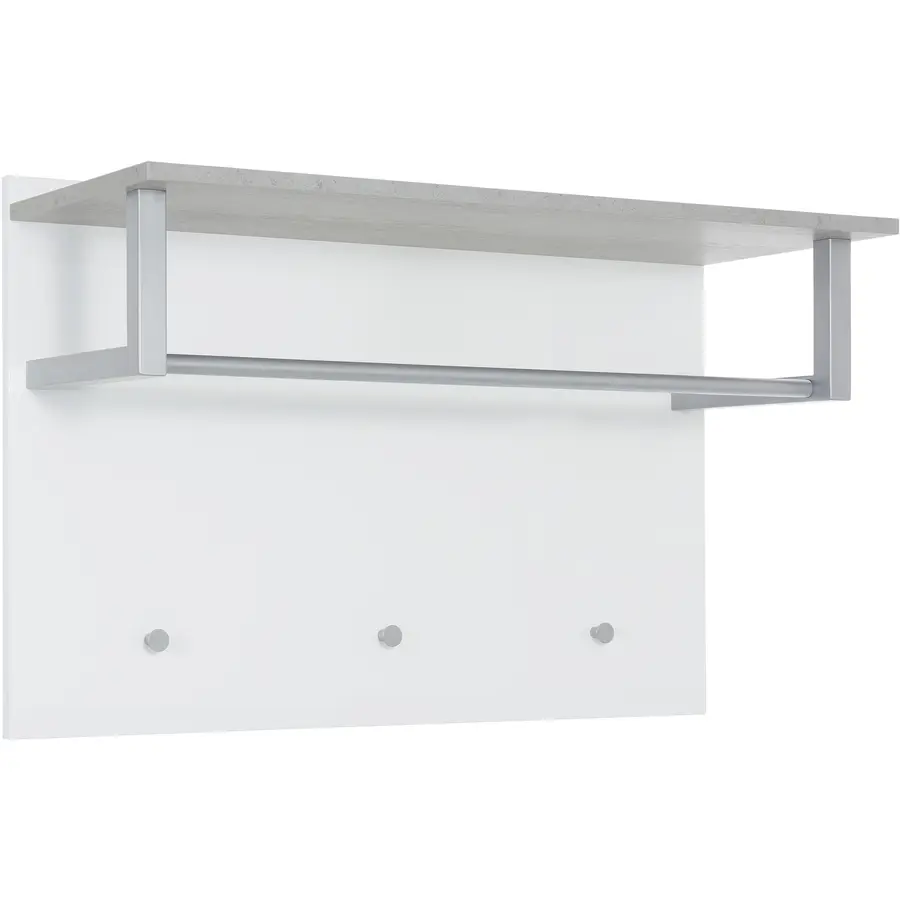 Garderobenpaneel Verna Hochglanz weiss Holzwerkstoff H 60 cm 3