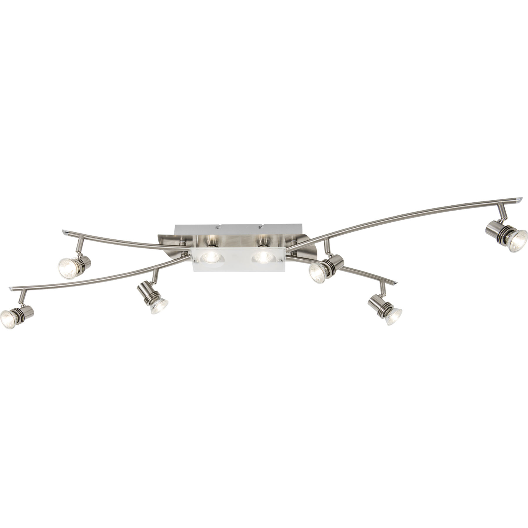 Spot Calisto Nickel Metall 480 lm B 122.5 cm - LED - Lichtfarbe: Warmweiss - LED Energiesparlampen