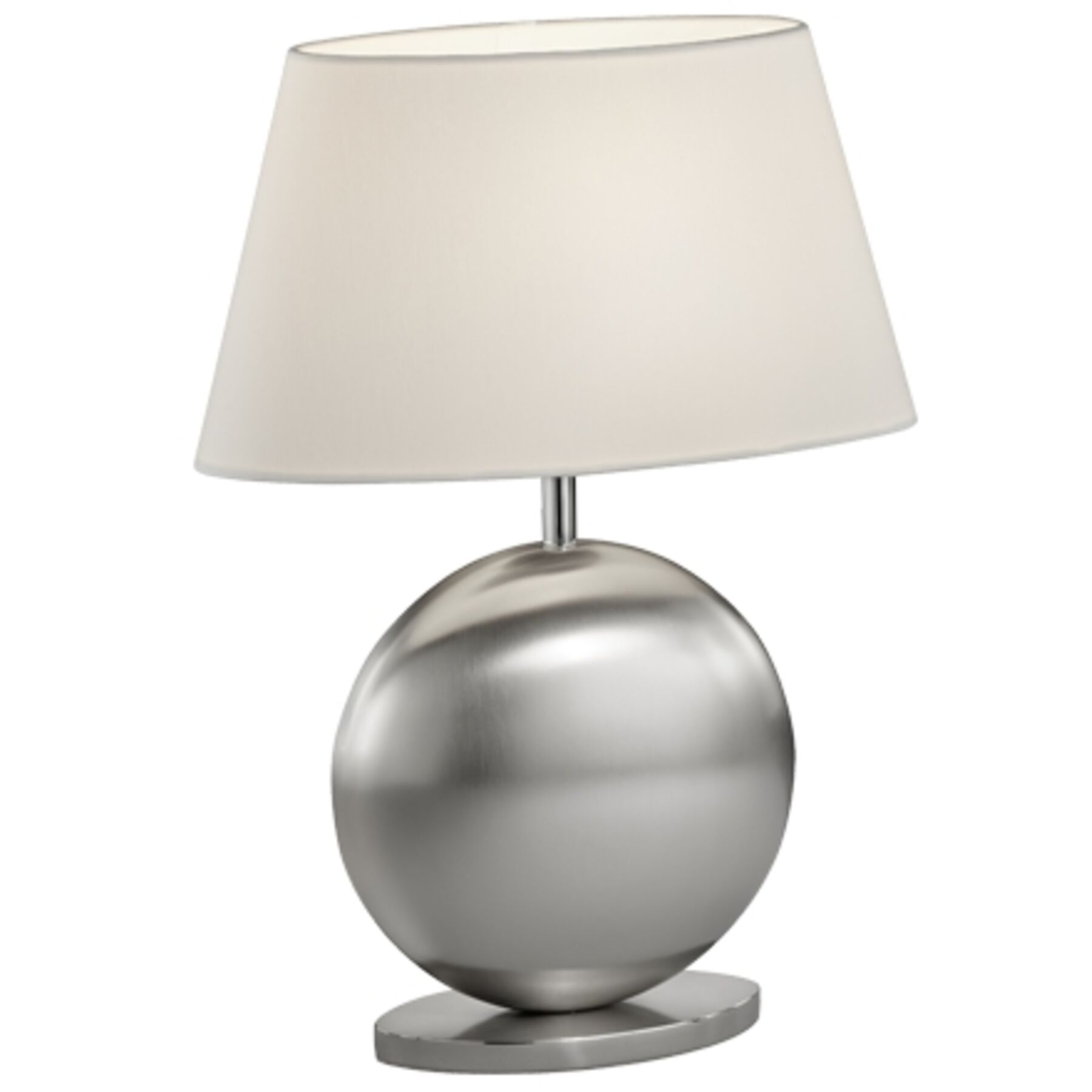 Designer-Tischlampe Bankamp Mesa E14 Nickel matt H 41 cm - Farbe: Weiss - Material: Metall/ Stoff