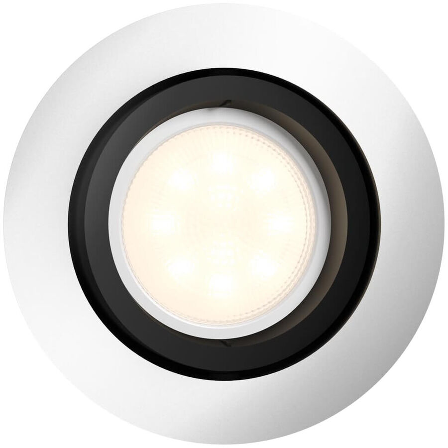 Philips Hue Philips HUE LED Einbauspot rund Milliskin 5041148P7, 250lm, Aluminium, inkl. Dimmschalter