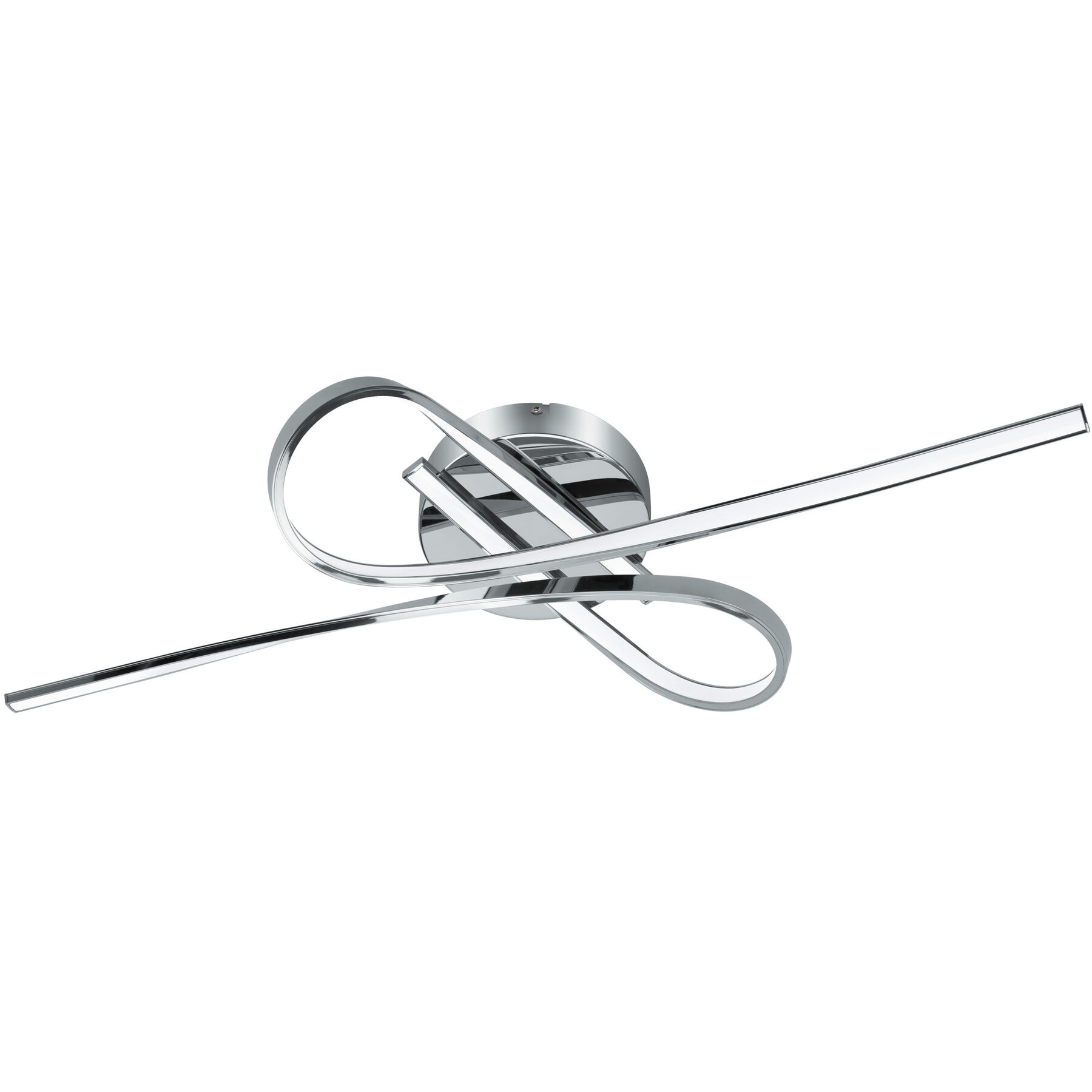 Eglo Deckenlampe Selvina Weiss/Grau Aluminium/Kunststoff 42 cm 15 cm - Farbe: chrom/weiss - LED - Lichtfarbe: Warmweiss- LED Energiesparlampe