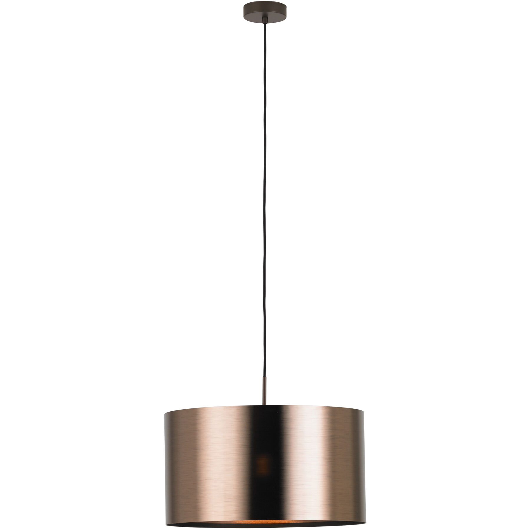 Pendellampe Saganto 1 Braun/Kupfer Kunststoff/Metall 110 cm - Farbe: Kupferbraun
