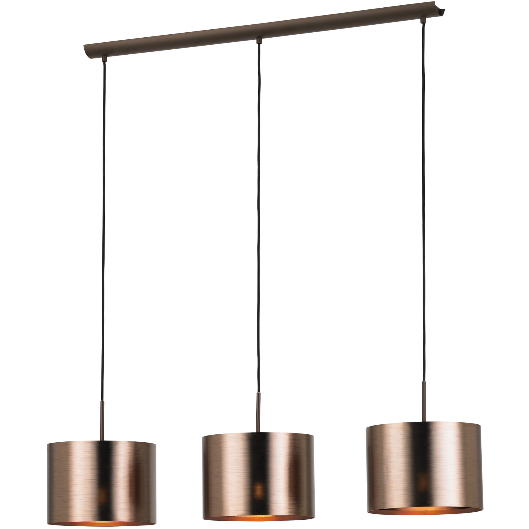 Pendellampe Saganto 1 Braun/Kupfer Kunststoff/Metall 103 cm 110 cm - Farbe: Kupferbraun