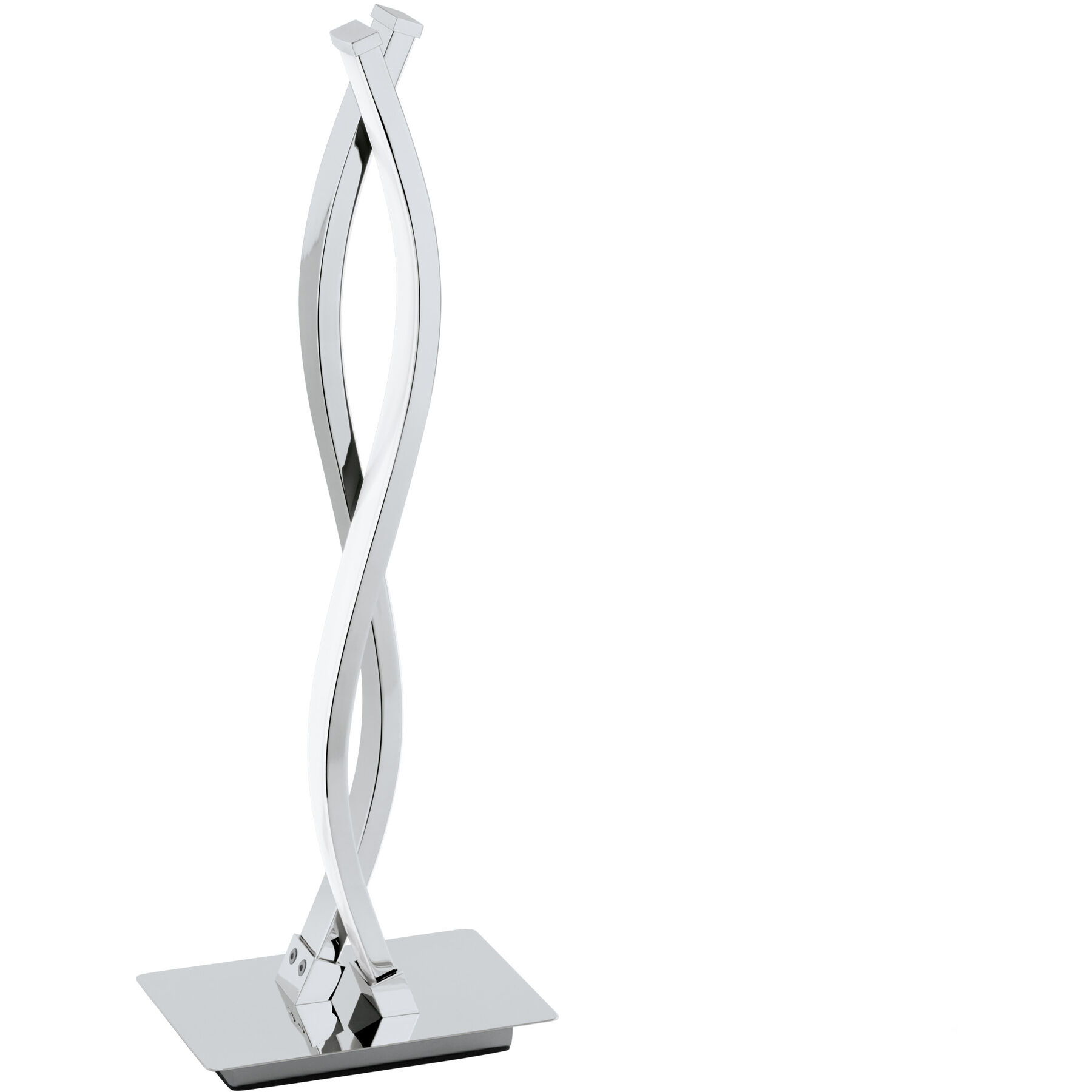 Tischlampe Lasana 2 Weiss Aluminium/Kunststoff/Stahl 16 cm 46 cm - Farbe: chrom - LED - Lichtfarbe: Warmweiss - Material: Aluminium/Stahl/Kunststoff-
