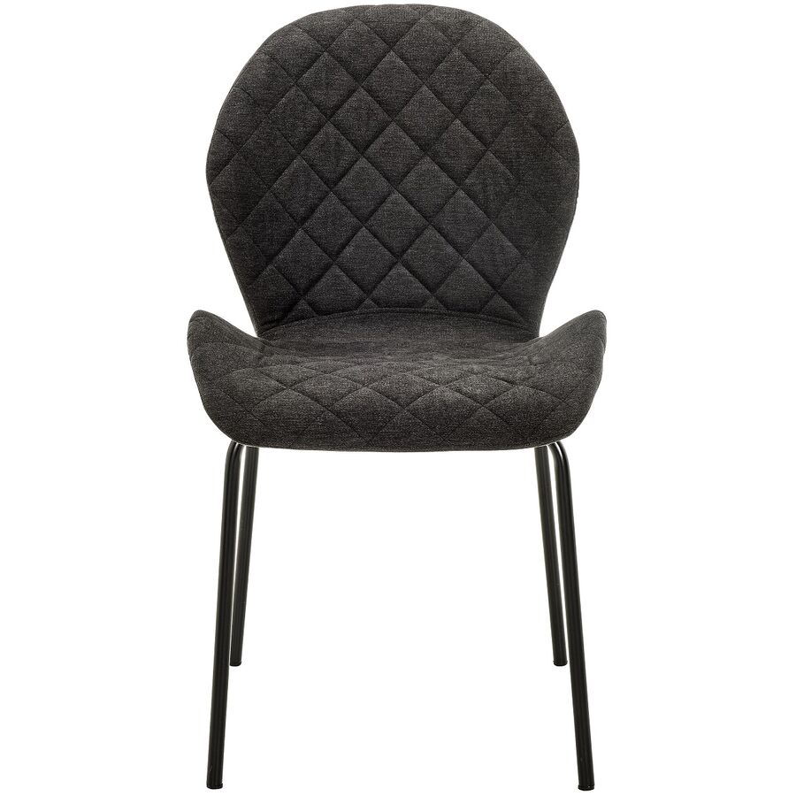 Stuhl Malina Grau Stoff 49.5 cm – Farbe: dunkelgrau – Stuhl