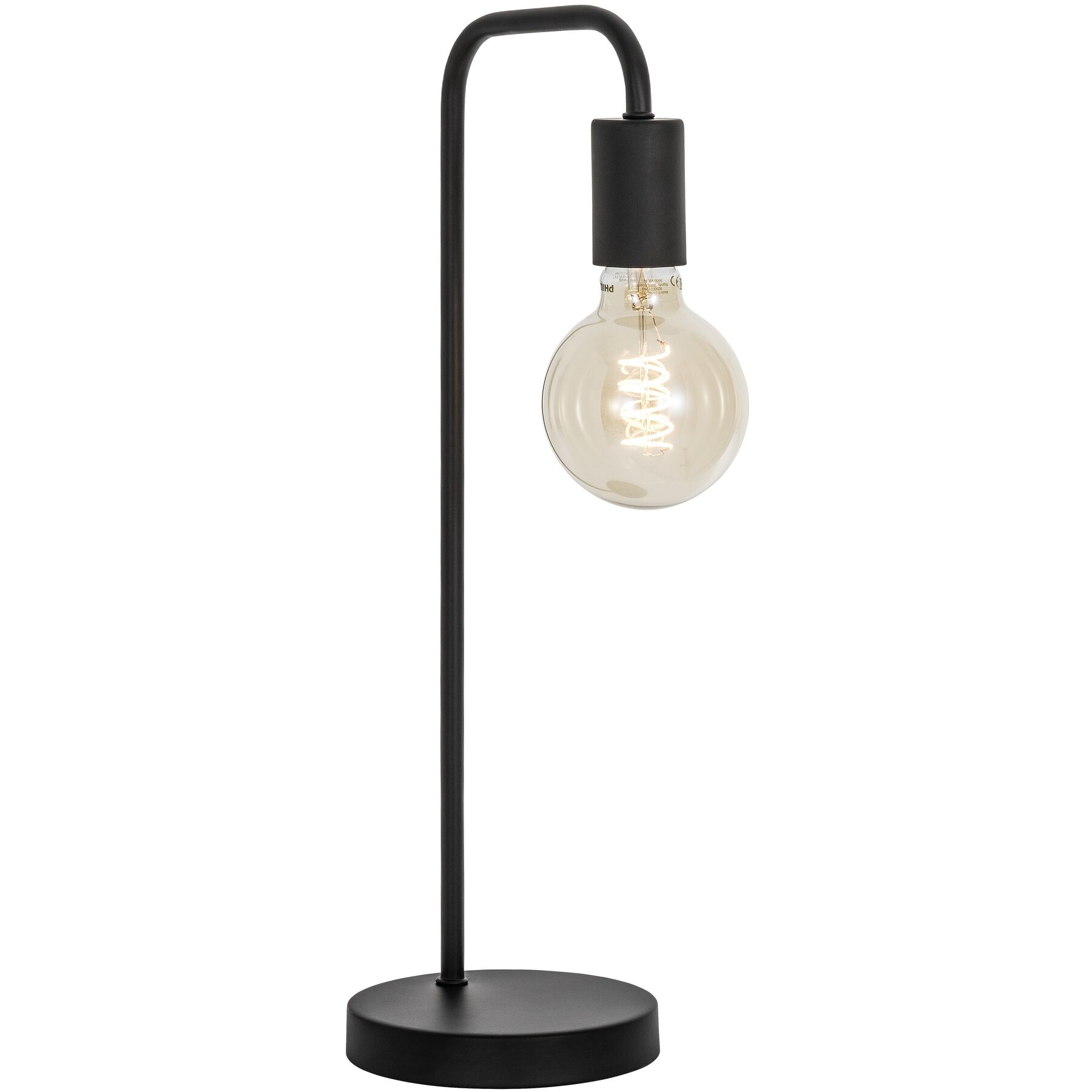 Tischlampe Dadou schwarz Metall H 48 cm