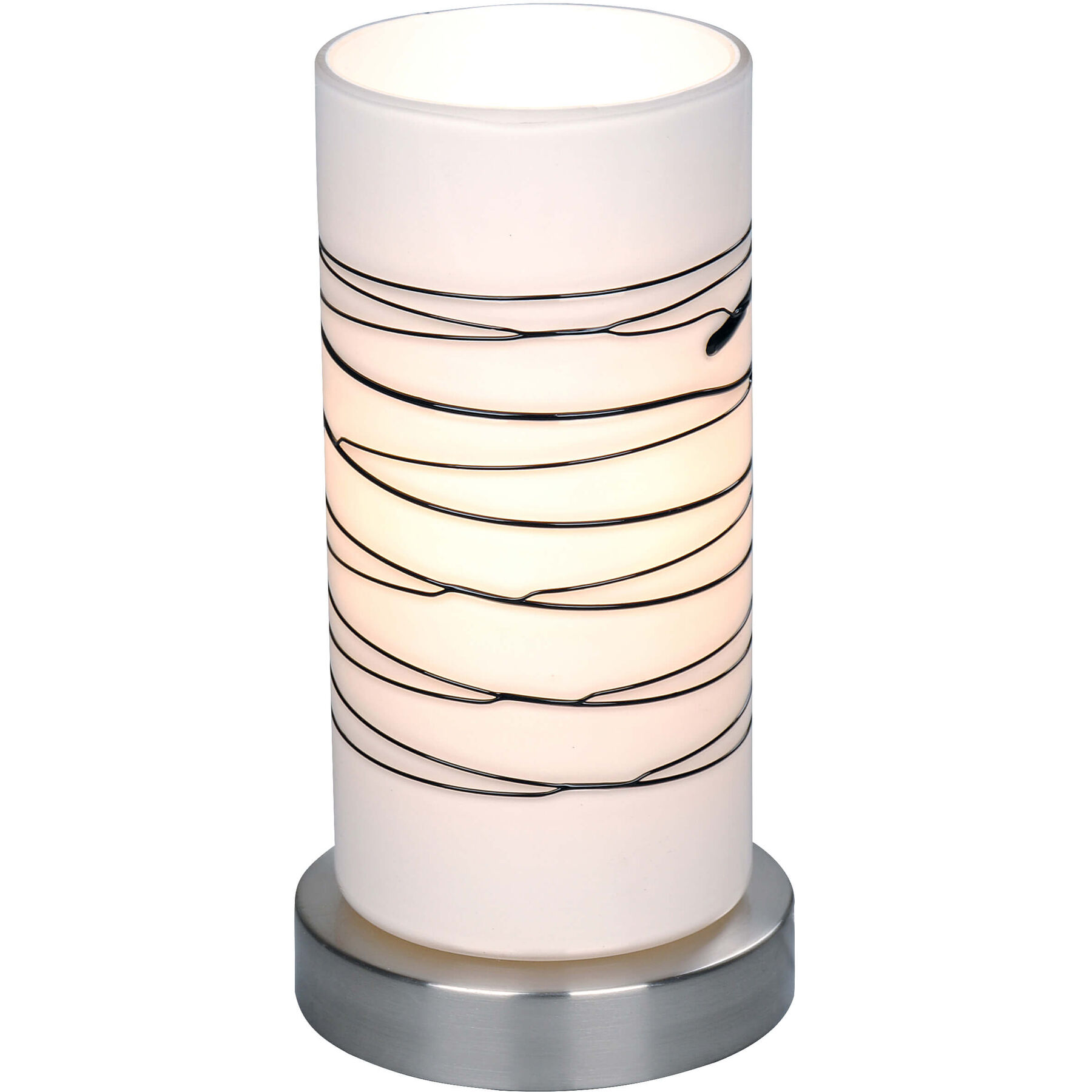 Tischlampe Essonne weiss/schwarz Metall/Glas H 22 cm 630 lm - LED - Lichtfarbe: Extra warmweiss- LED Energiesparlampe