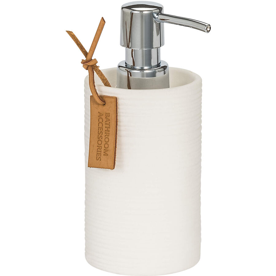 Seifenspender Jema Weiss Steingut 7.2 cm 16.7 cm