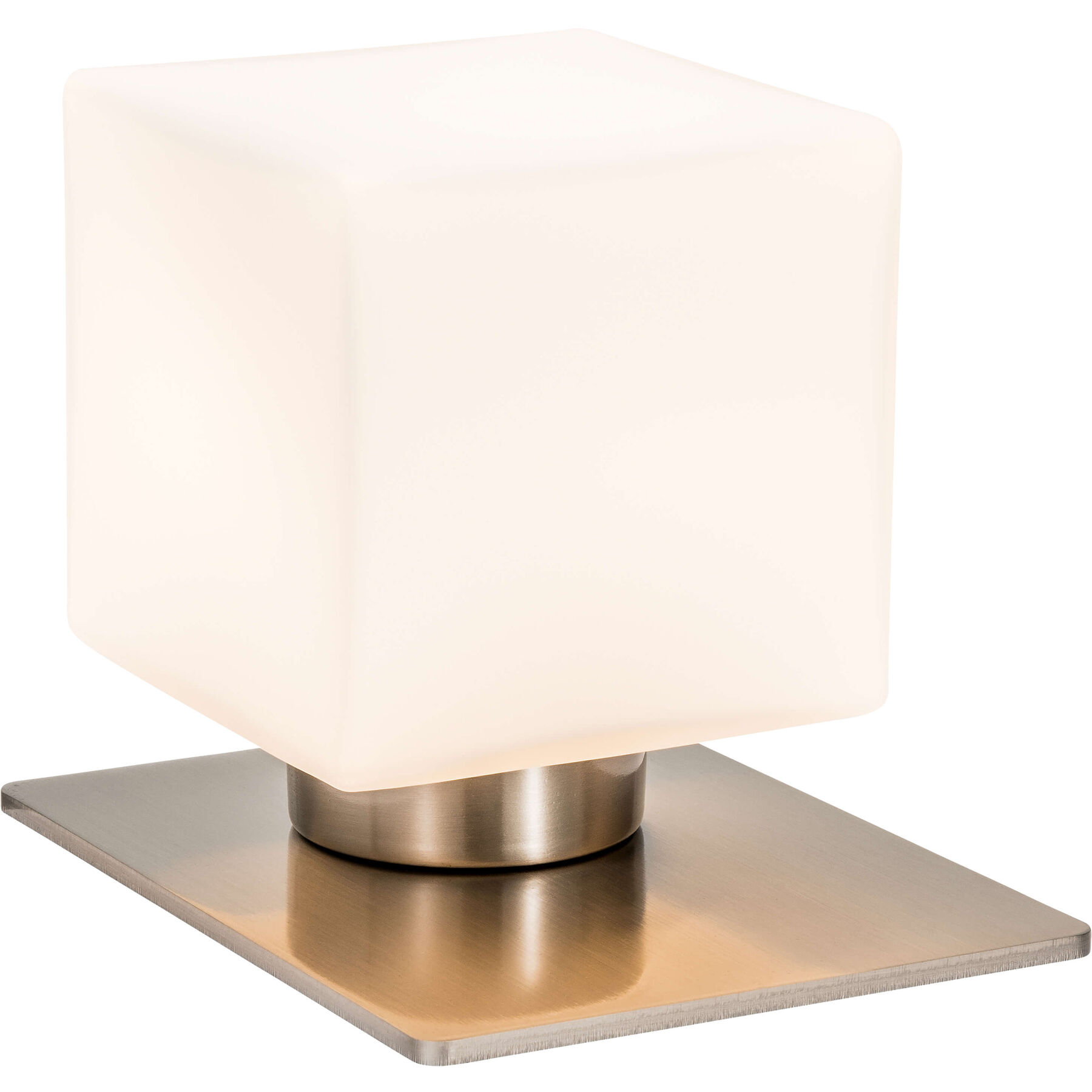 Tischlampe Zara+ silber, weiss Metall/Glas H 13 cm 270 lm - LED - Lichtfarbe: Warmweiss- LED Energiesparlampe