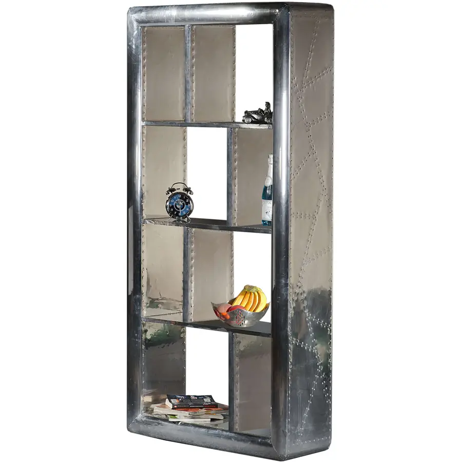 Regal Air silber Holz B 90 H 180 cm