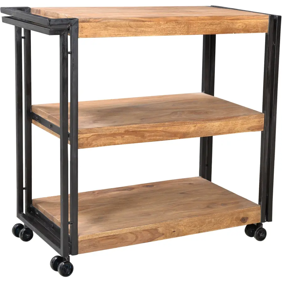Servierwagen Ecuador natur Holz B 80 T 35 H 80 cm