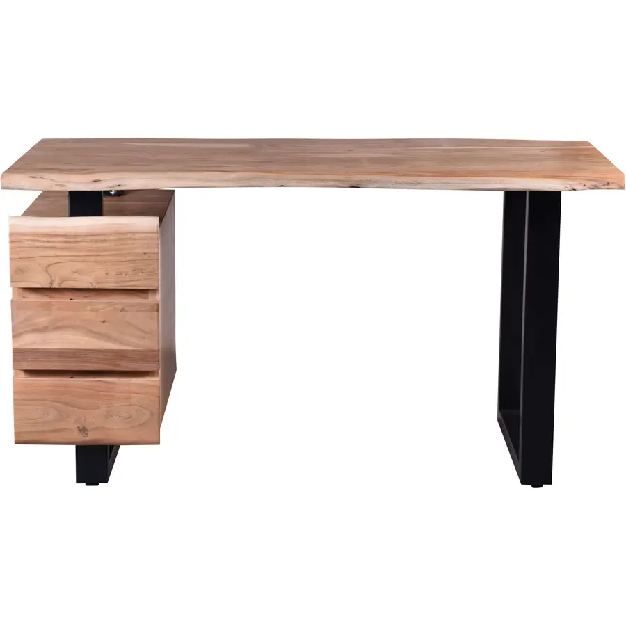 Scrivania Umberto Legno Naturale L 147 P 62 A 80 cm Design di