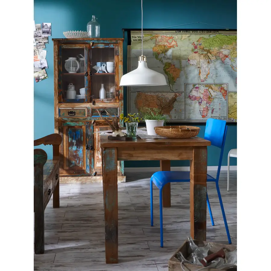 Esstisch South Holz bunt Massivholz B 140 T 70 cm