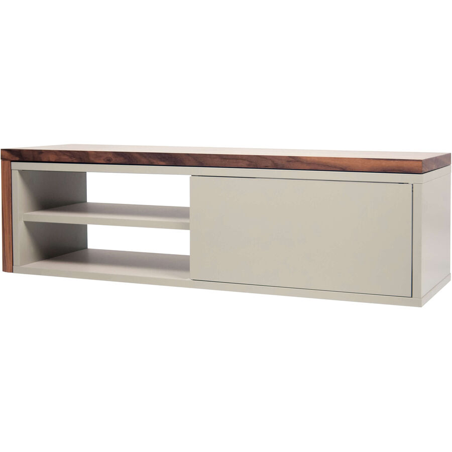 TV-Möbel Hades Braun/Beige Holz/MDF 110 cm 32 cm 35 cm - Farbe: Nussbaum Dekor/beige - TV-Möbel