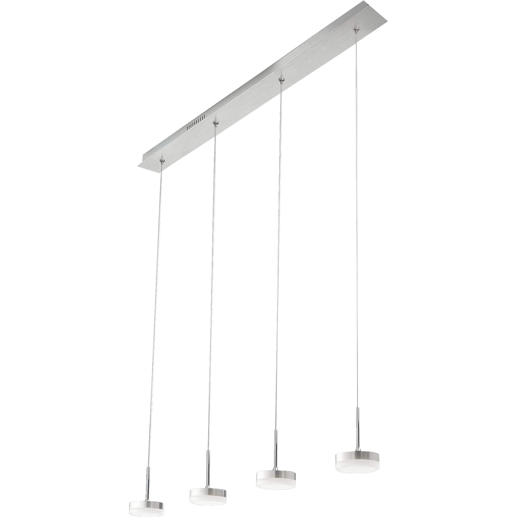 Pendellampe Dilan Aluminium gebürstet Metall 3020 lm B 90 cm - LED - Lichtfarbe: Warmweiss- LED Energiesparlampe