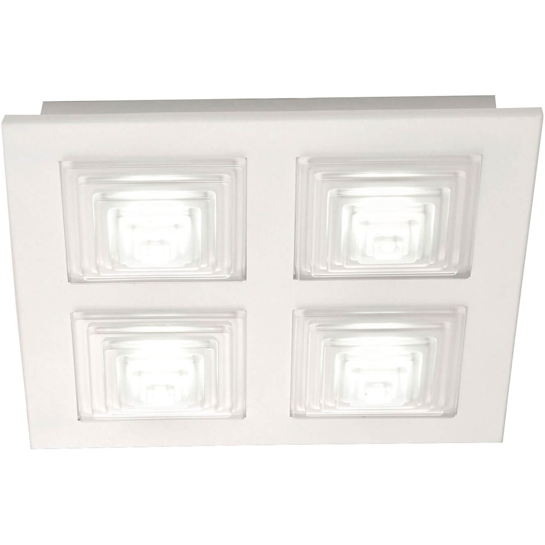 Deckenlampe Faras weiss Metall 2700 lm B 35 cm - LED - Lichtfarbe: Warmweiss- LED Energiesparlampe