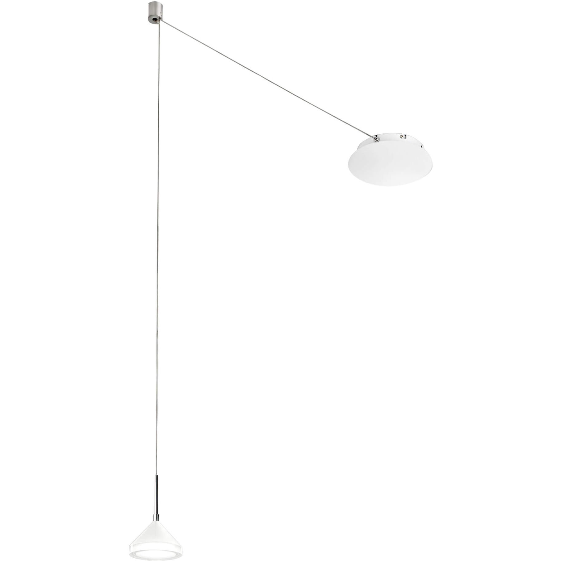Pendellampe Devin weiss/chrom Metall 750 lm - LED - Lichtfarbe: Warmweiss- LED Energiesparlampe