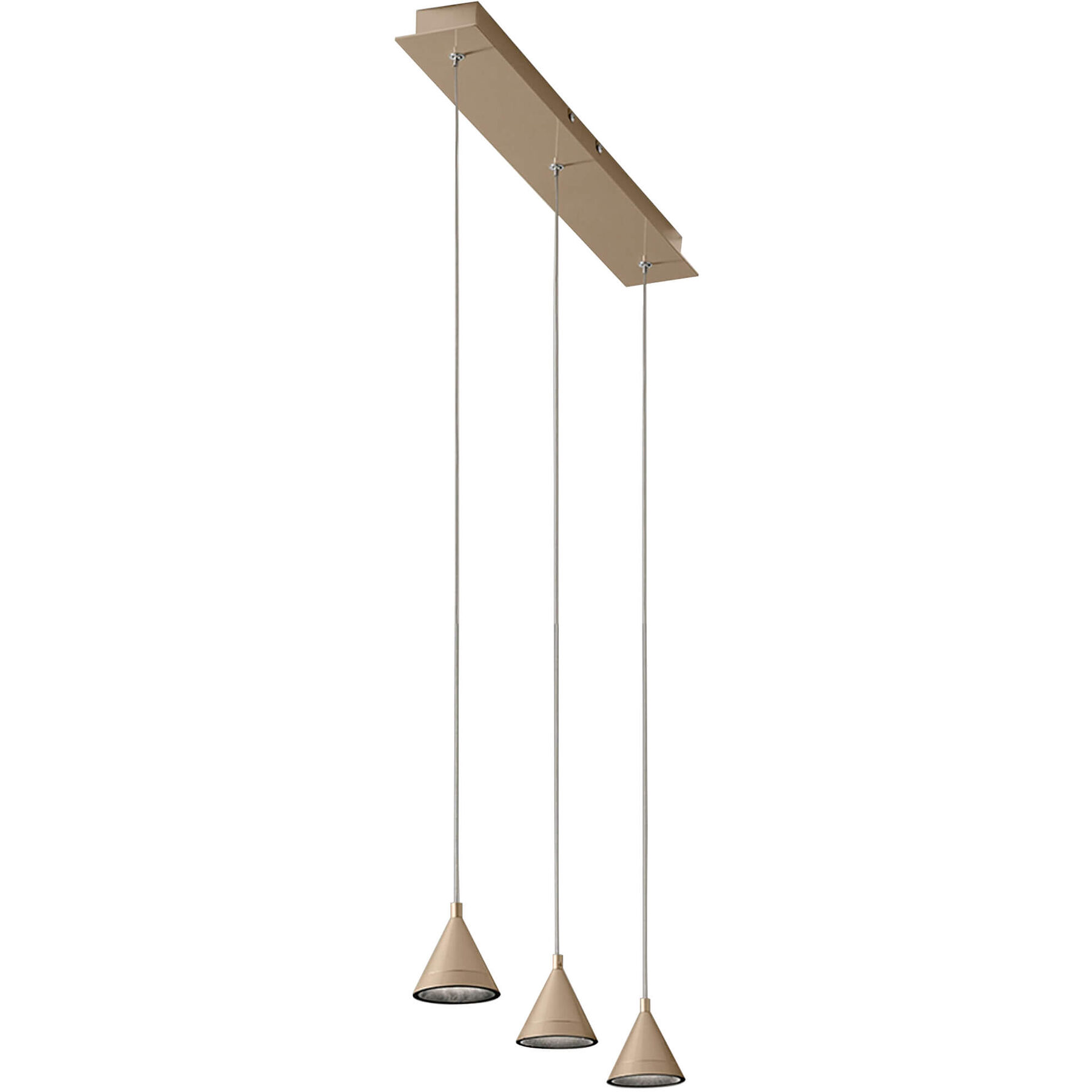 Pendellampe Dalia Gold edelmatt Metall 2260 lm B 65 cm - LED - Lichtfarbe: Warmweiss - LED Energiesparlampen