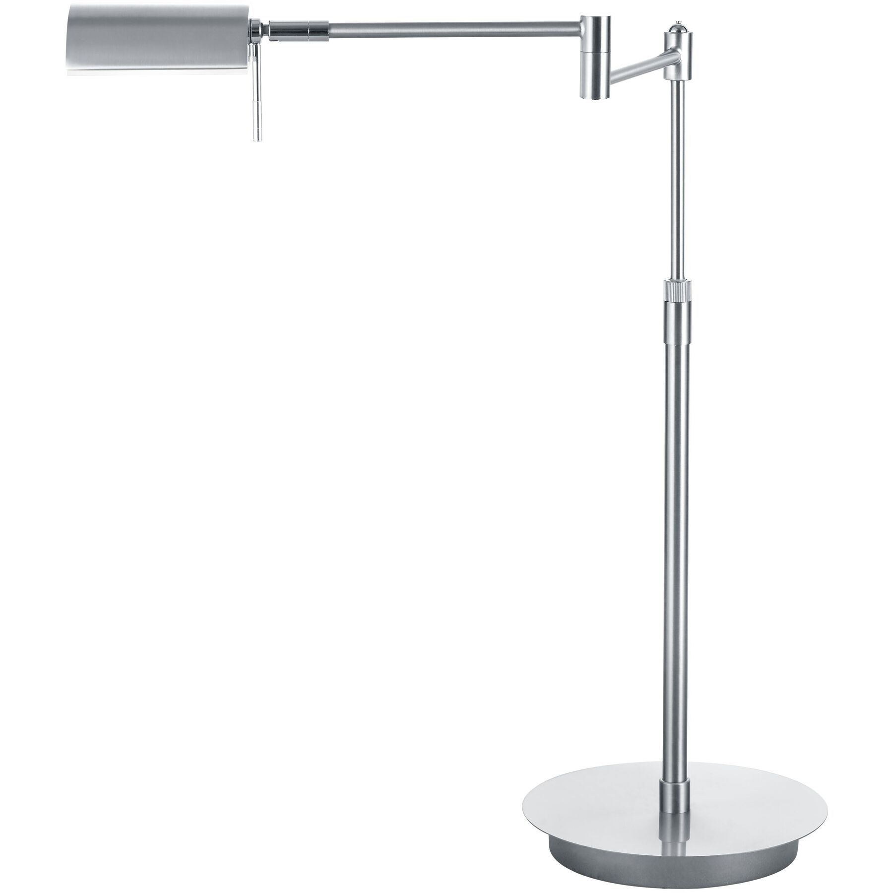 Tischlampe Gaio Silber Nickel matt, Chrom abgesetzt H 60 cm 1300 lm - LED - Lichtfarbe: Warmweiss - LED Energiesparlampen