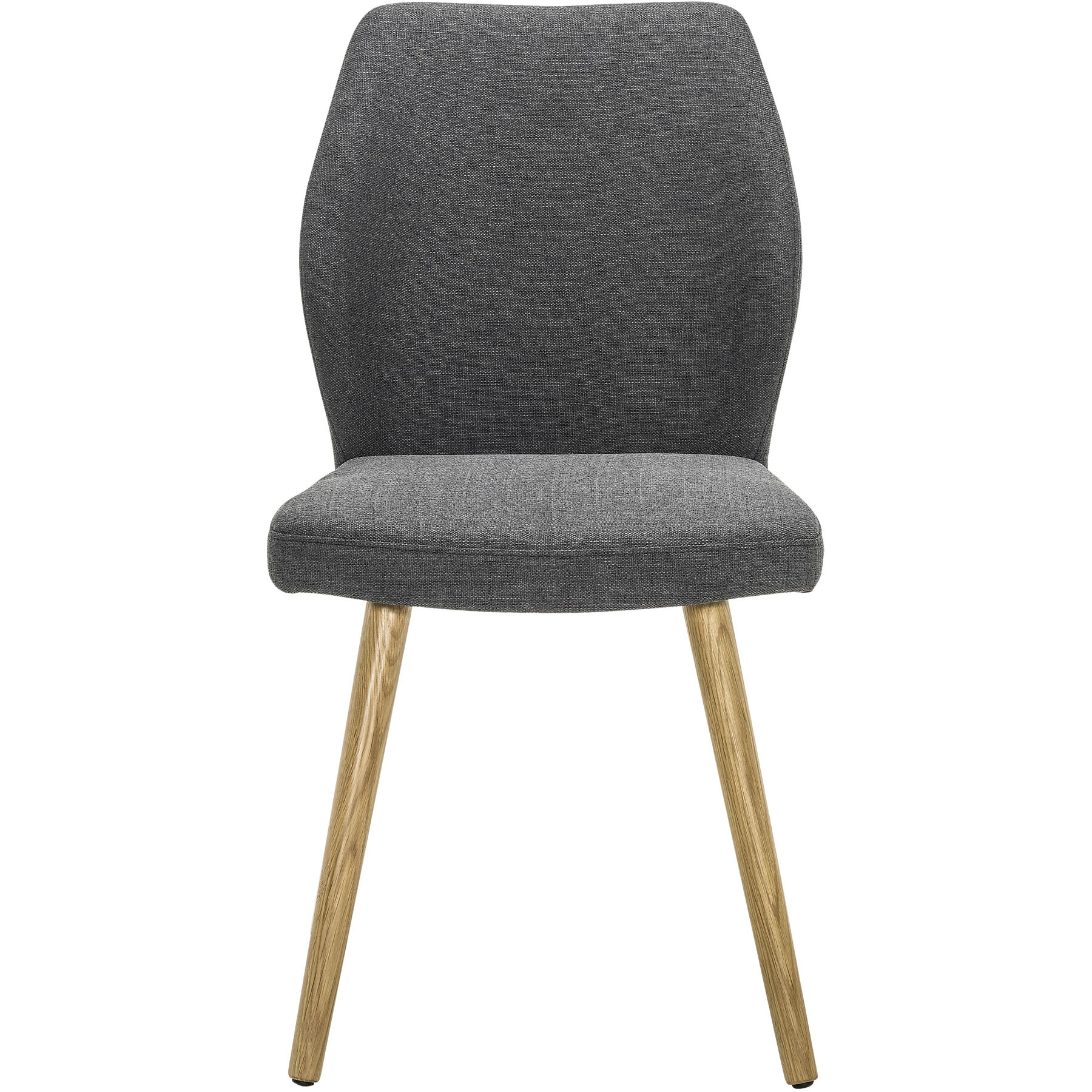 Stilvoller Stuhl Elonie Stoff, Eiche dunkelgrau - Material: Stoff/Eiche - Stuhl