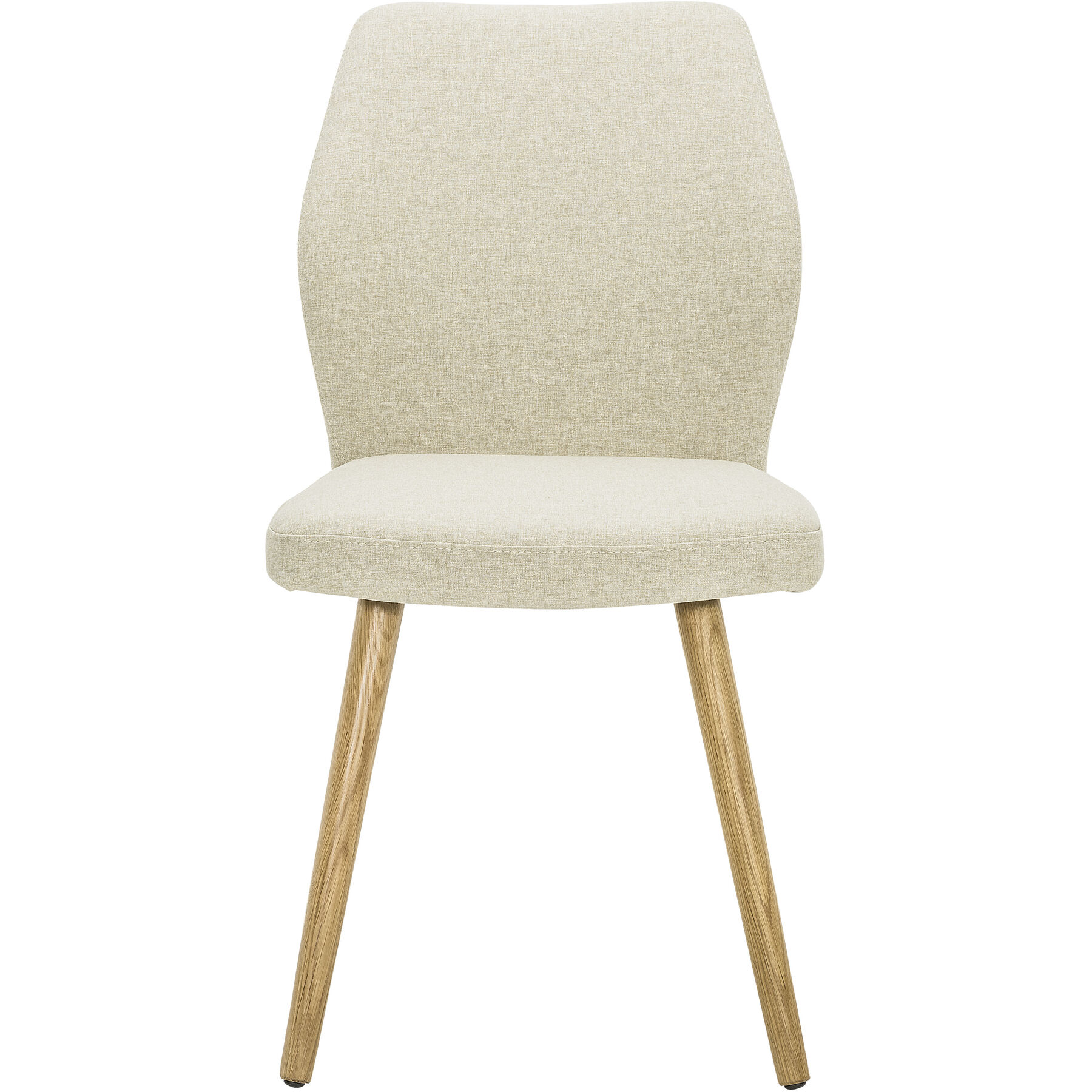 Stilvoller Stuhl Elonie Stoff, Holz beige - Material: Stoff/Holz - Stuhl