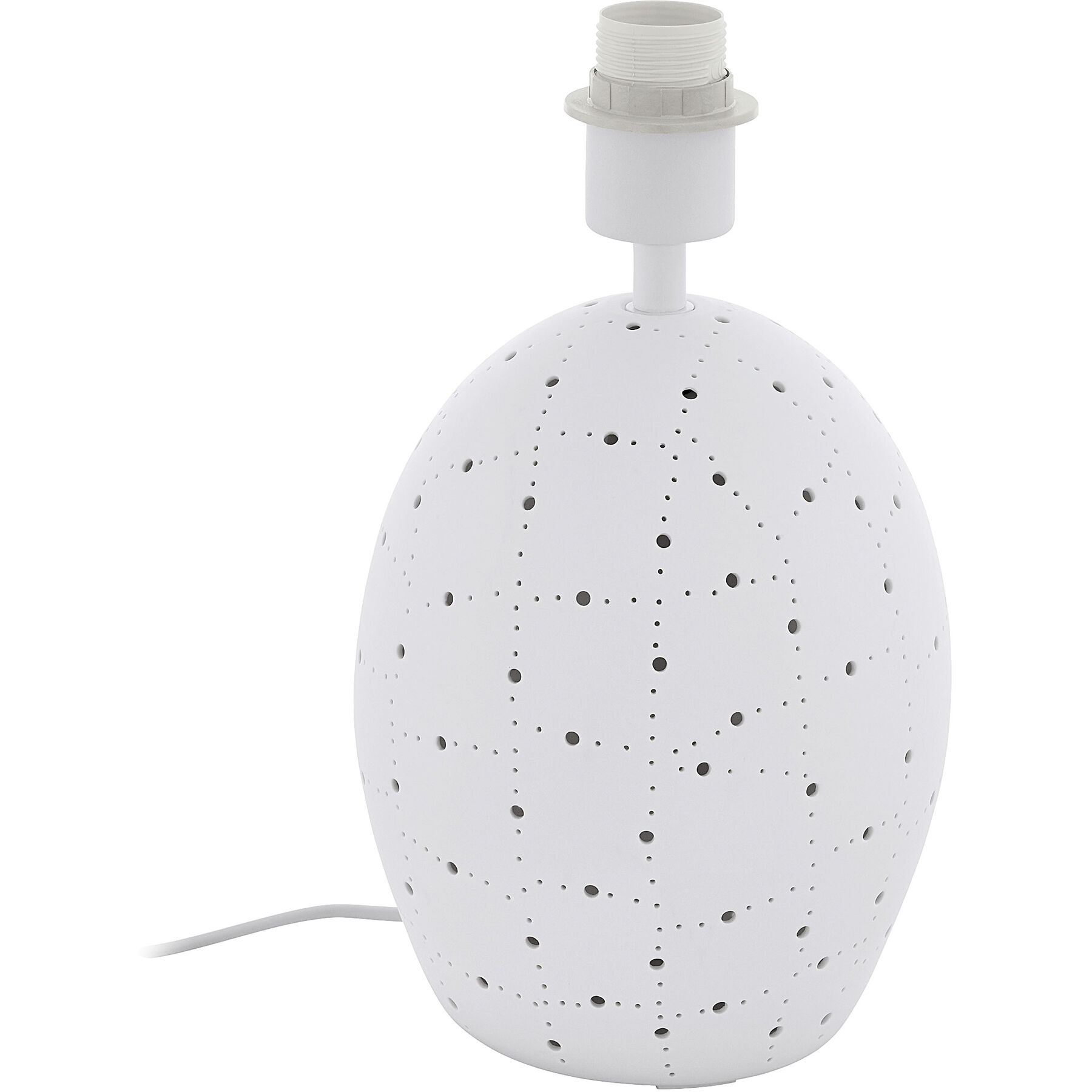 Tischlampe Lanciano weiss Keramik H 32 cm