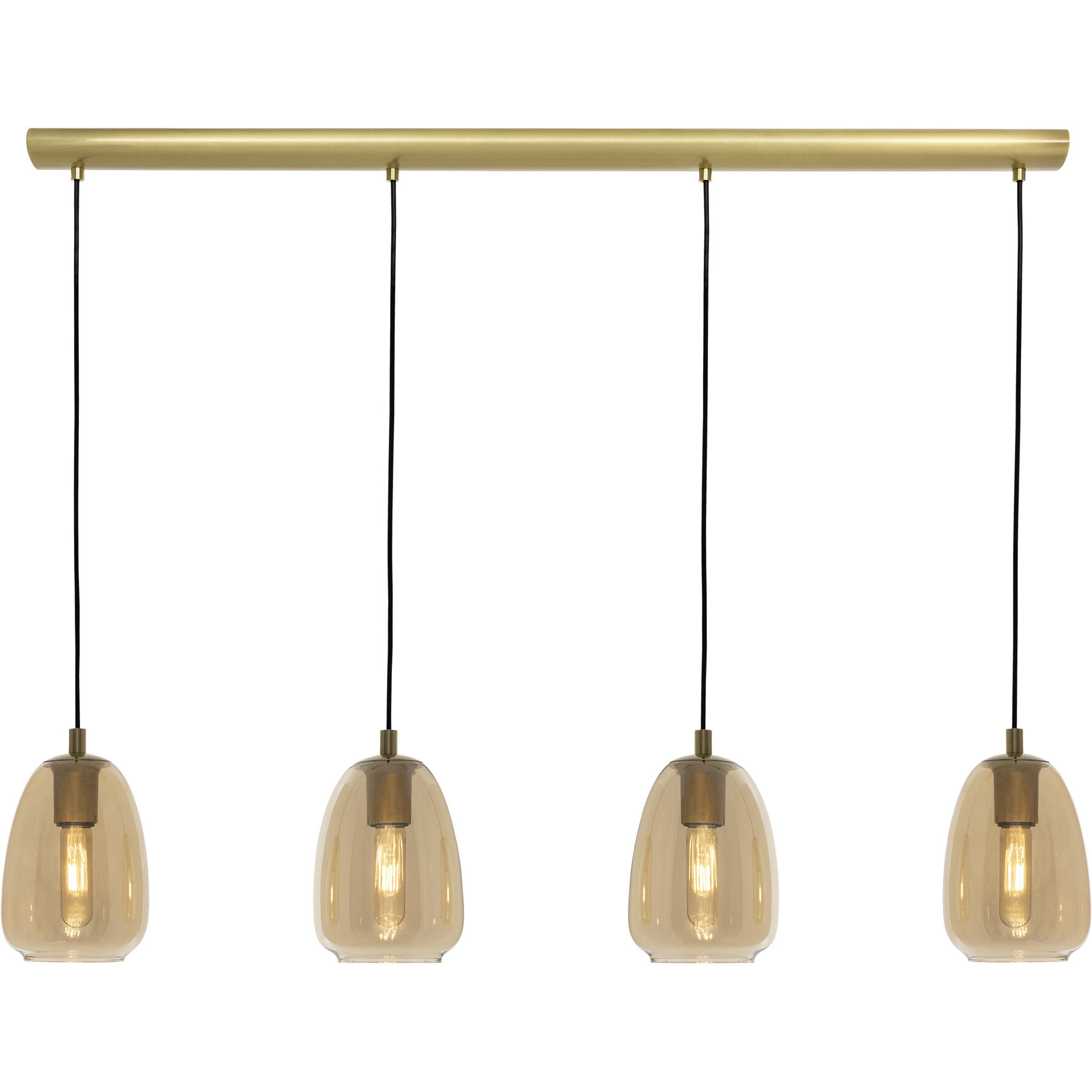 Pendellampe Gamalero Bernstein Glas B 108 cm