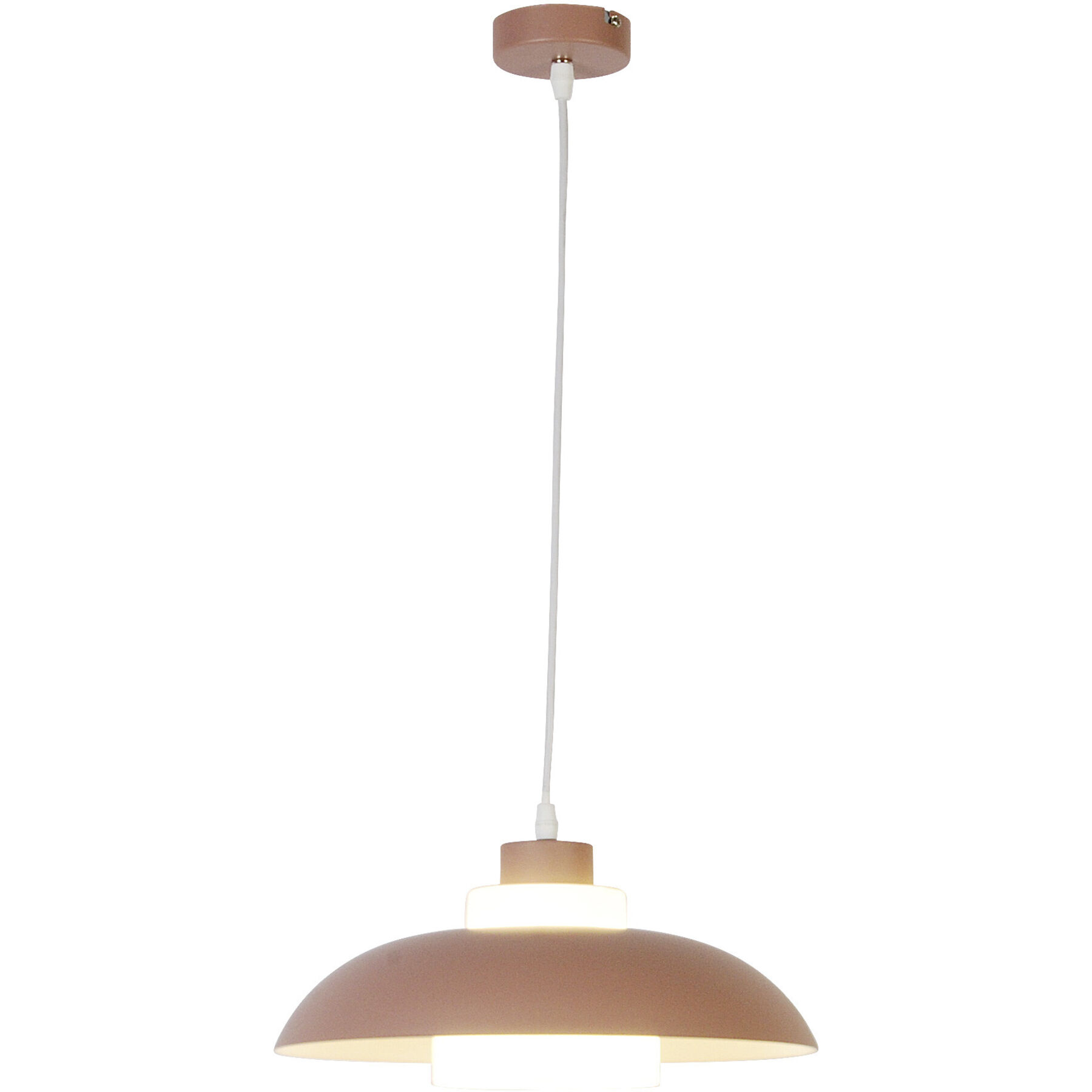 Pendellampe Clemente Rosa Metall B 30 cm