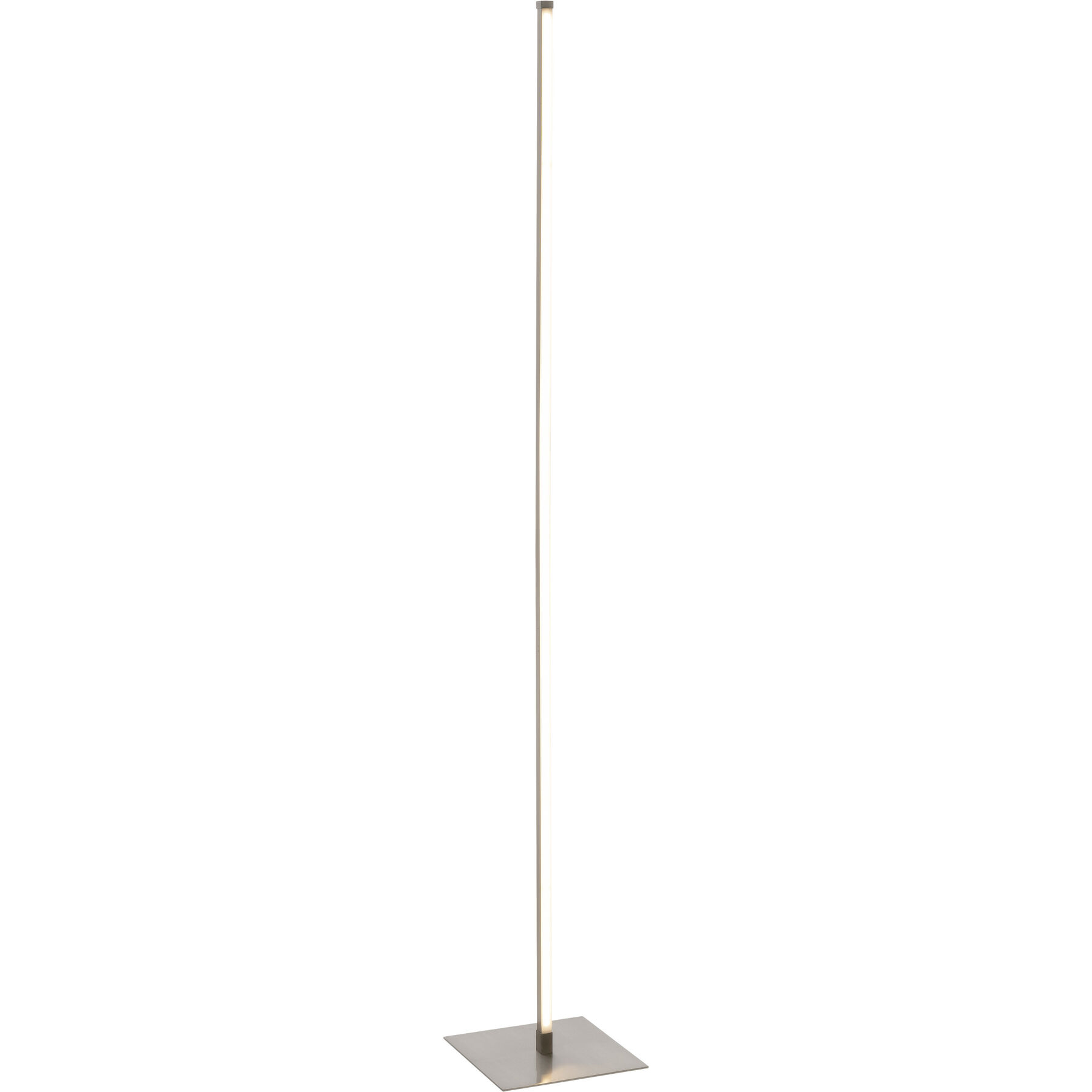 Stehlampe Elin Nickel satiniert Metall 1600 lm Dimmbar H 144 cm - LED - Lichtfarbe: Extra warmweiss - LED Energiesparlampen